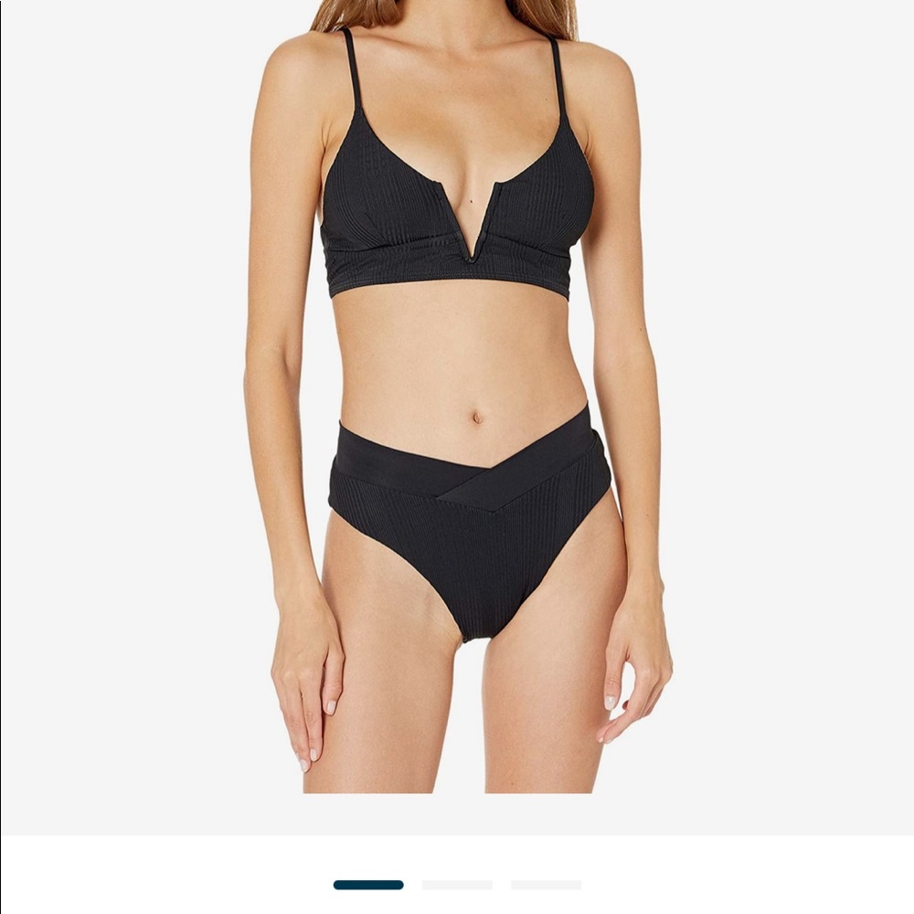 L*space rubbed black bikini (top-small; bottoms-medium)